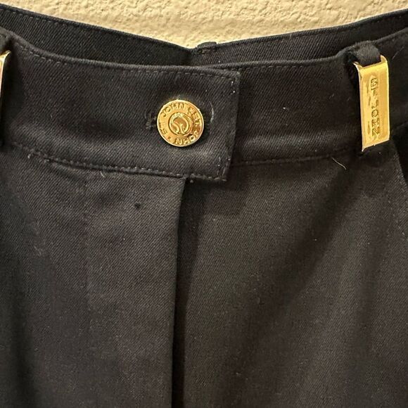 ST. JOHN SPORT Marie GreyTrouser Pants womens Size 6 Black  Work made is USA - Picture 3 of 9